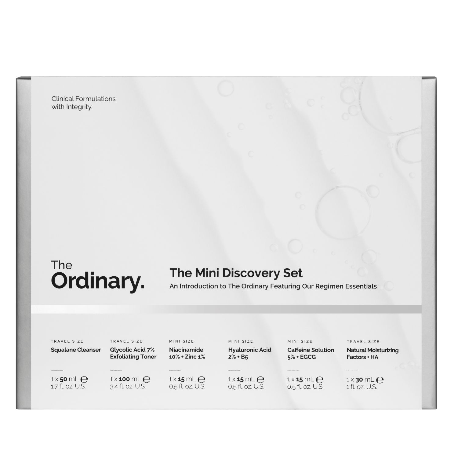 THE O. MINI DISCOVERY SET (SET DE PRODUCTOS ESENCIALES PARA CUIDADO DE LA PIEL)